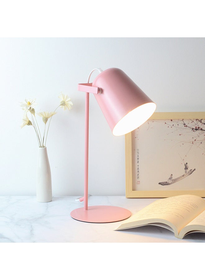 Nordic Creative Small Desk Lamp Led Eye Protection Desk Girl College Student Dormitory Reading Modern Bedside Plug Ins Style-Light Source Power:LED 12W Three Color Light Bulb-Light Color:White Style - Image 2
